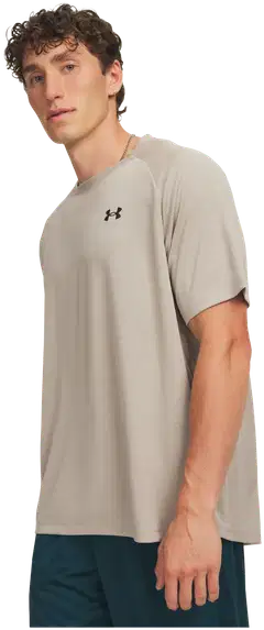 Under Armour miesten lyhythihainen treenipaita UA Tech Textured SS  1382796 - Timberwolf Taupe - 1