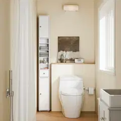 SoBuy kylpyhuonekaappi valkoinen BZR34-II-W - 2