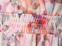 House naisten juhlamekko mesh 218H261743 - Pink AOP - 5