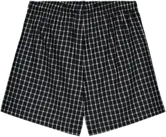 WKLY. naisten pyjamashortsit 212W042631 - black check - 2