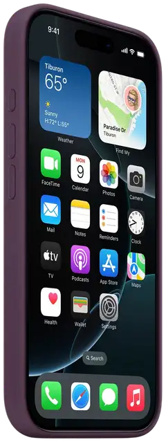 Apple iPhone 16 Pro silikoni suojakuori  - Plum - 2