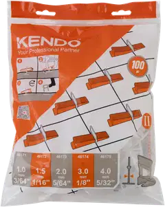 Kendo  100 kappaleen laattatasoitusklipsi 3mm - 3