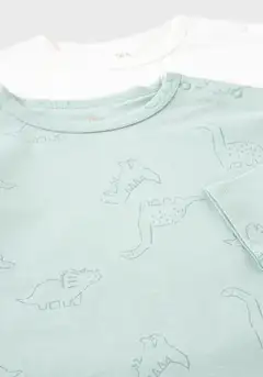 TEX BABY vauvojen paita Dinot I274203 2-pack - GREEN LIGHT - 2