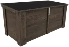 Lukittava piha-arkku kaltevalla kannella, tumman harmaa, 130x58x60 cm - 1