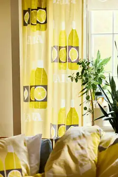 Vallila sivuverho Jaffa 140x250 cm keltainen - 2