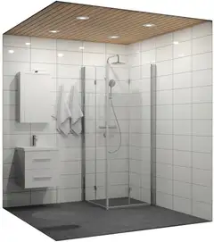 Seinälaatta Saana Dove white glossy - 2