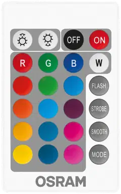 Osram LED-lamppu kaukosäätimellä RGBW 9,4W E27 806lm - 2