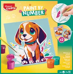 Maalaussarja Maped Paint By Number koira/kettu - 1