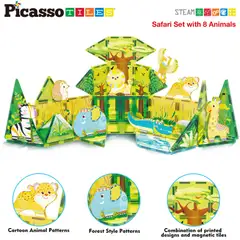 PicassoTiles magneettinen rakennussarja Safari 46 osa - 3