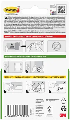 Command™-julistekiinnityspalat 17024-12-UKN, 12 kiinnityspalaa / pakkaus - 4