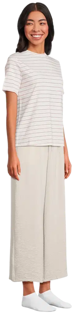 TEX naisten leveälahkeiset housut I282891 - BEIGE - 4