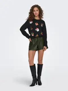 JDY naisten jouluneule Jdysanta - BLACK - 4