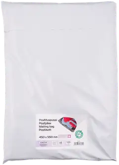 Luontevat postituspussi 450x550 mm valkoinen tarrasuljenta 100 kpl - 1