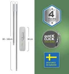 Streamy Lattiamoppi Kit, 1 kpl teleskooppikahva, 1 kpl Multi mopframe
3 kpl Kuiva liina, 5 kpl Märkä liina - 3