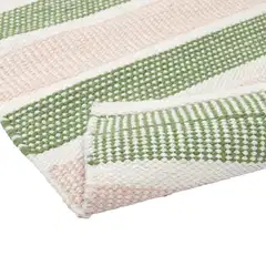 ihankotona puuvillamatto Foksi 80x200 cm vihreä-roosa - 3