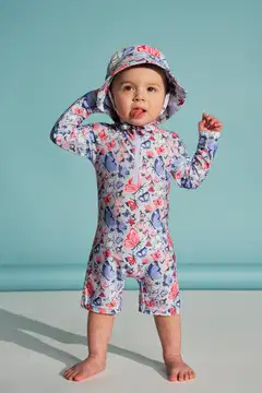 Muumi Vauvojen uima-asu Perhospuisto 591760 - Vaaleansinine - 3