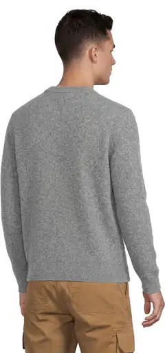WKLY. miesten pehmeäpintainen neulepusero O-pääntiellä 195W362670 - grey melange - 3