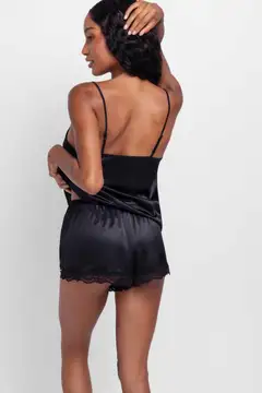 Dorina naisten pyjamashortsit FXSH0018 - BLACK - 4