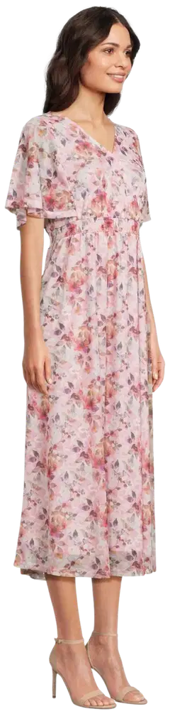 House naisten juhlamekko mesh 218H261743 - Pink AOP - 4