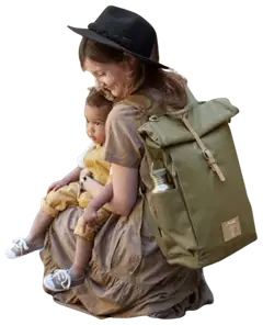 Lässig hoitoreppu Rolltop vihreä - 6