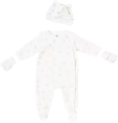 TEX BABY vauvojen veluurisetti 5 osaa Siili I990791 - Off white - 2