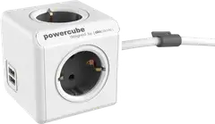 Allocacoc jatkojohto powercube 4-os 1.5m schuko+2-USB+kiinnike - 2