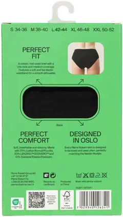 Pierre Robert naisten brief alushousut HU67 - BLACK - 4
