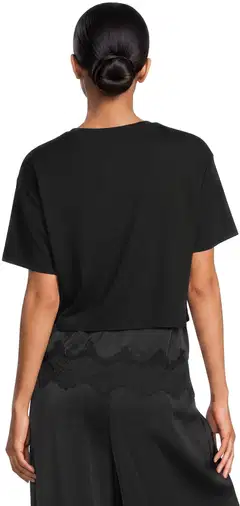 WKLY. naisten trikoopusero pitsihelma 213W126925 - Black - 3