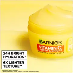 Garnier Vitamin C* Fresh & Bright Hydrating Sorbet Cream 85 g - 2