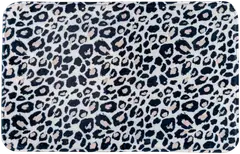 House kylpyhuoneenmatto Leopard 50x80 cm, musta/harmaa/valkoinen - 1