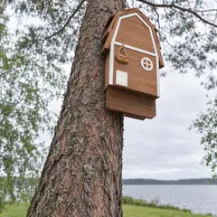 WildYard Big Bat Barn Junior lepakkopönttö, 2 kammiota, setripuu, ruskea - 2