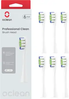 Oclean Professional Clean -harjaspää, 6 kpl, Valkoinen - 3