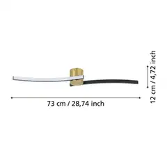 EGLO kattovalaisin Aieta LED 12W messinki/musta - 5
