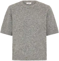 B.young naisten neulepusero Byomea - Mid Grey Melange - 1