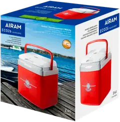 Airam kylmälaukku ECO26 Klassikko 12V/230V punainen - 3