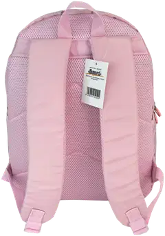 Pinkki koulureppu pompomilla - 3