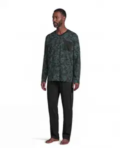 London Fog miesten pyjama 191L422677 - BLACK/AOP - 4