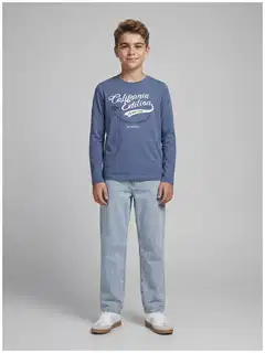 JJ REBEL JUNIOR lasten trikoopaita - Vintage Indigo - 4