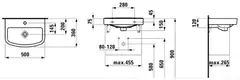 Laufen Kompas pesuallas 50cm - 2