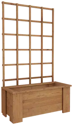 Miljöörakennus köynnösritilälaatikko 89x27x34 cm, kovapuunruskea - 1