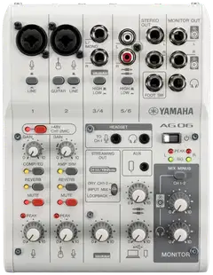 Yamaha livestriimausmikseri AG06mk2W - 2