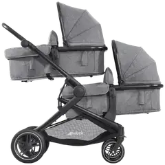 Hauck tuplarattaat Atlantic Twin harmaa - 2