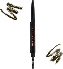 Makeup Revolution Duo Brow Pencil Medium Brown kulmakynä - 2