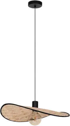 EGLO riippuvalaisin Marywell E27 musta/bambu - 1