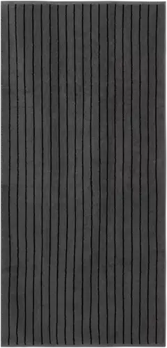 House kylpypyyhe Stripe 70x140 cm tumma harmaa/musta - 1
