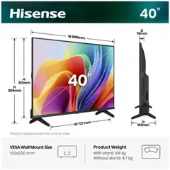 Hisense 40" Smart LED TV 40A4S - 2