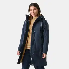 Helly Hansen naisten kevytvanu parkatakki Hvaler Ins Raincoat 54487 - Navy - 3