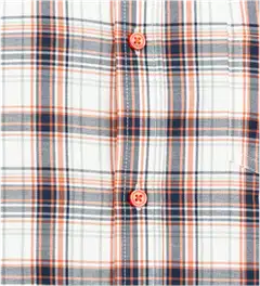 House miesten ruuduullinen kauluspaita 194H032610 - Orange check - 2