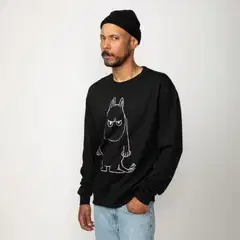 Miesten Moomin Unto Collegepaita Kiukku-muumi - Black - 4