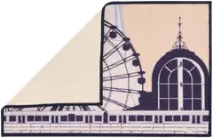 Vallila kynnysmatto Helsinki 50x80 cm beigeblue - 2